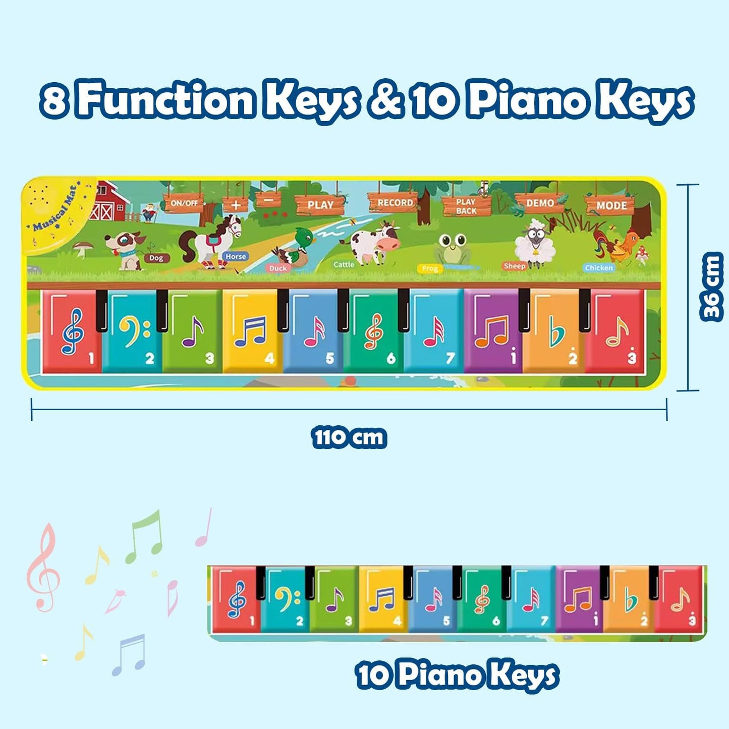 Piano Music Dancing Mat