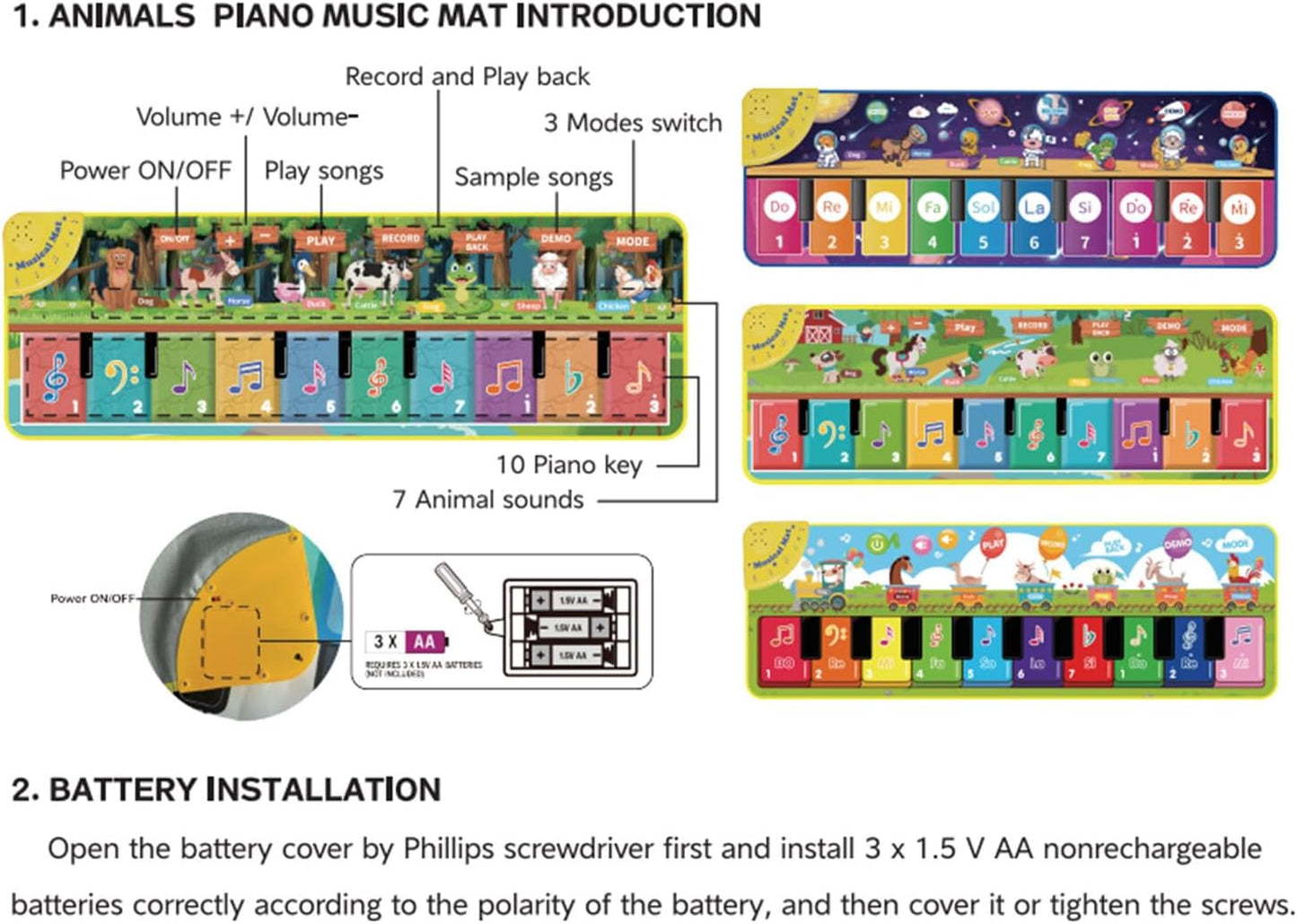 Piano Music Dancing Mat