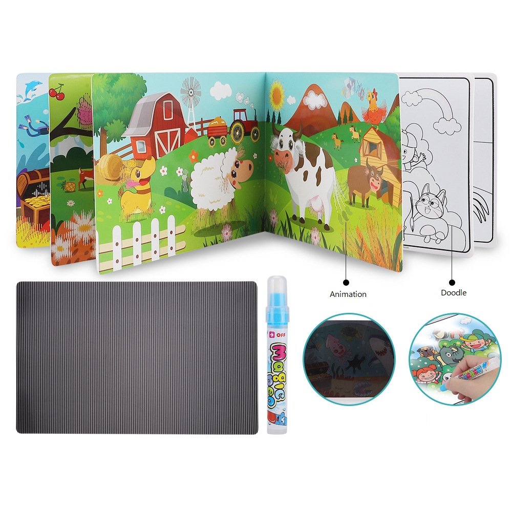 HEVIRGO Color Changing Kids Drawing Book Ergonomic Paper Magical Water  Coloring Painting Book for Child Water Drawing Book - Walmart.com