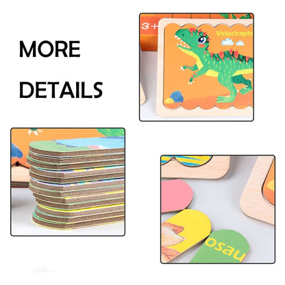 Double-sided Dinosaur Bar Puzzles 4 in 1 freeshipping - GeorgiePorgy