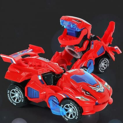 Deform Dinosaur Car with LED Lights & Music – 2-in-1 Toy for 6+ Kids