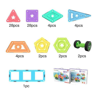 Magspace Magnetic Building Blocks Variable Cart - Soft Glue Star 75pcs freeshipping - GeorgiePorgy