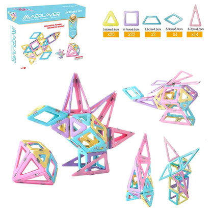 Magplayer Magnetic Toy Designer Set 62 pcs freeshipping - GeorgiePorgy