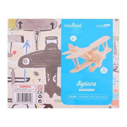 Robotime 3D Wooden Puzzle - JP208 Biplane freeshipping - GeorgiePorgy