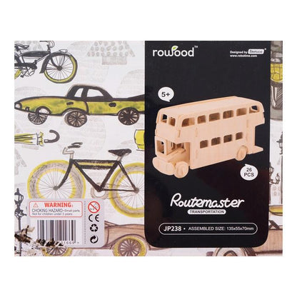 Robotime 3D Wooden Puzzle - JP238 Double Decker Bus freeshipping - GeorgiePorgy