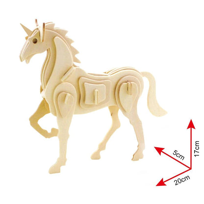 Robotime 3D Wooden Puzzle - JP257 Unicorn freeshipping - GeorgiePorgy