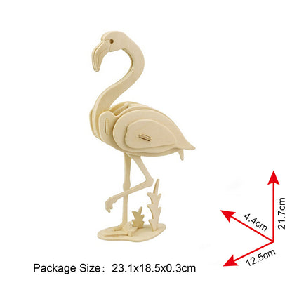 Robotime 3D Wooden Puzzle - JP269 Flamingo freeshipping - GeorgiePorgy