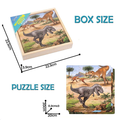 Double-sided Dinosaur Jigsaws 3 in 1 freeshipping - GeorgiePorgy