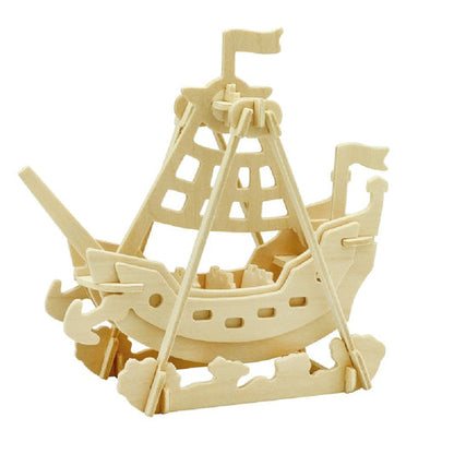 Robotime 3D Wooden Puzzle - JP264 Pirate Boat - GeorgiePorgy